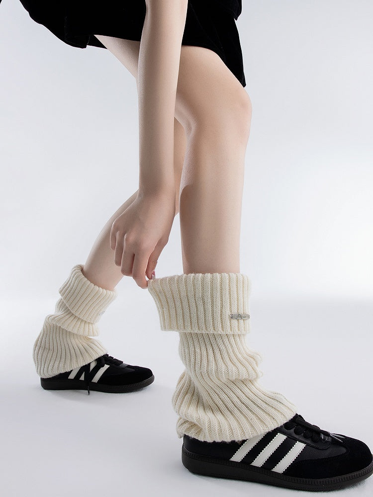 Retro Color 6 Colors Solid Leg Warmers Knitted