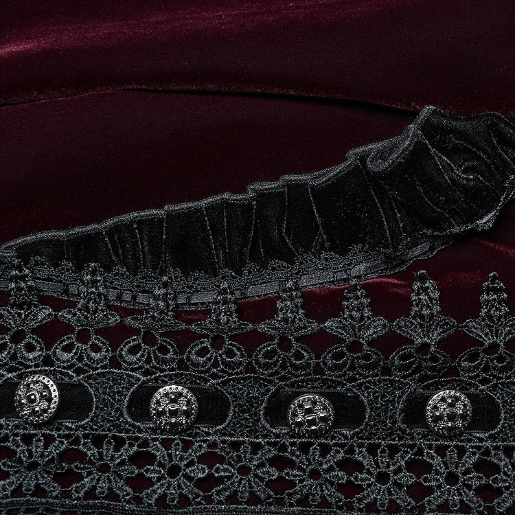 Red Black Goth Gorgeous Coat Symmetric