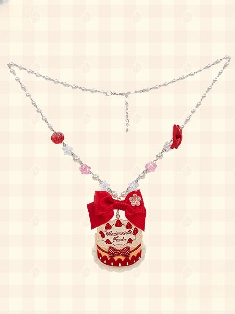 Cake Bead Lolita Necklace Necklace/Bead Heart-shaped Pendant