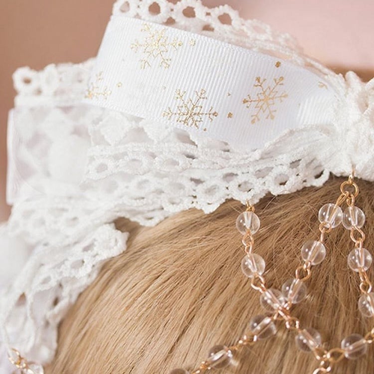 Sweet Lolita Snowflake Lace Bead Chain KC
