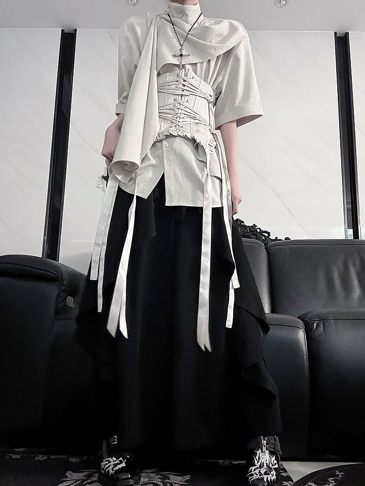 with Ouji Design Sleeve Green Short Scarf Light Lolita Top