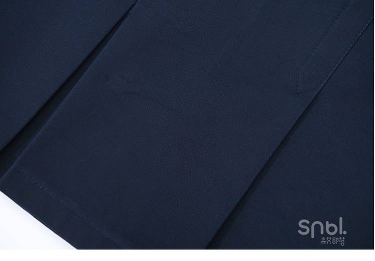 Zootopia Judy Stickerei Dunkelblaue Latzhose mit Kellerfaltensaum