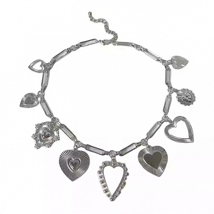 Heart Necklace Silver Pendants