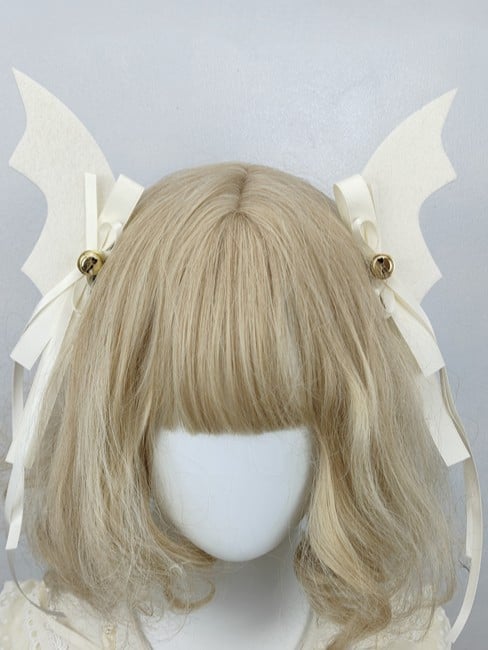 With Bell Bow of Options Demon A Ribbon Wings Halloween Hairclips 6 Pair