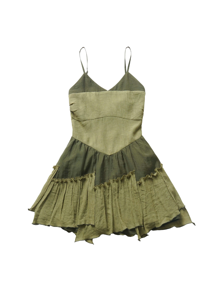 American Halter Retro Denim Green Short Jacket