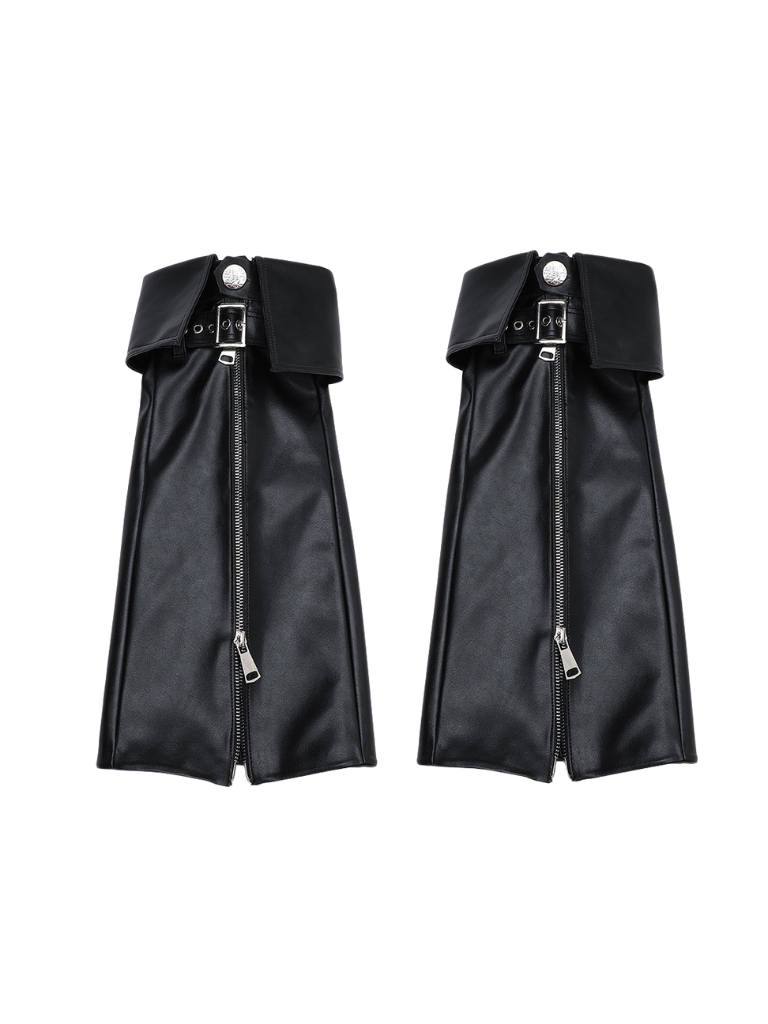 Zip-Klappschuhe Leder Beinset Cover Muffin + Punk Plateau