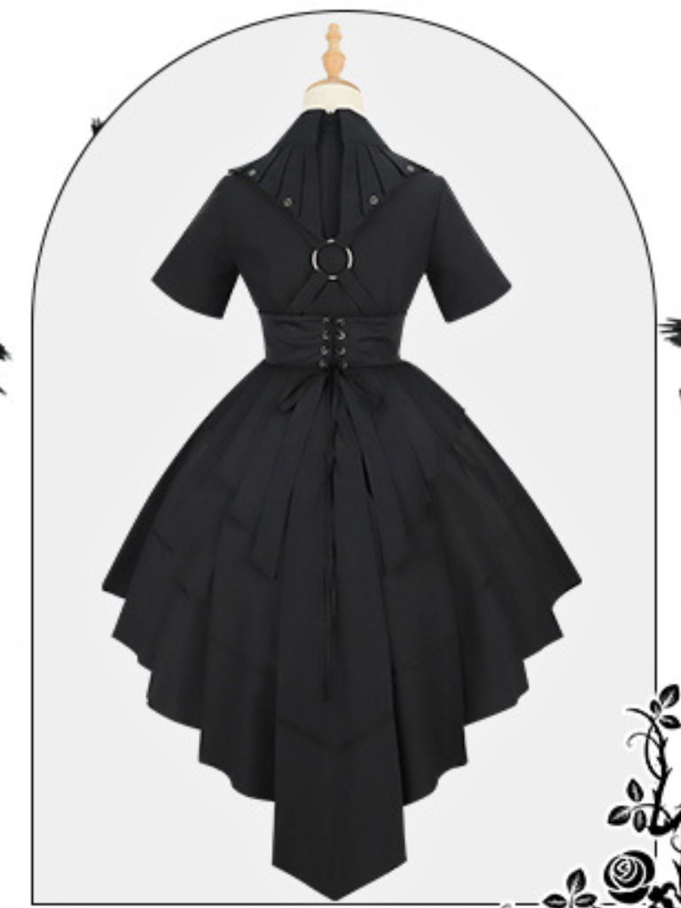 Kleid Misty Thorns Dark Lolita Elegant Schwarz