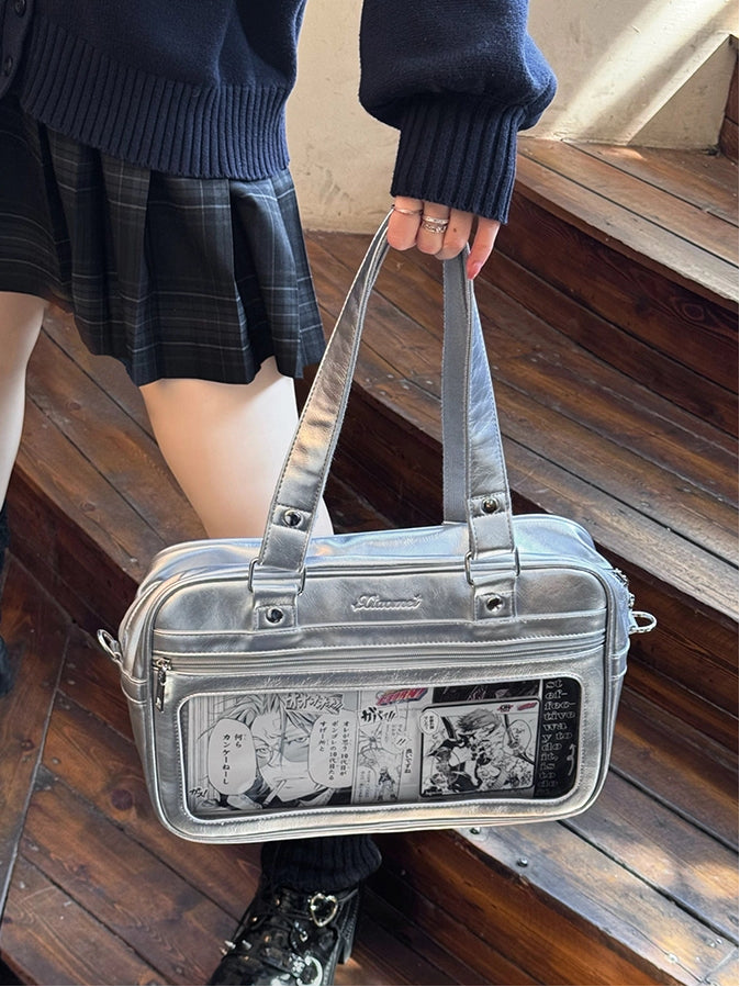 JK Uniform Silver Bag Ita Transparent-Window