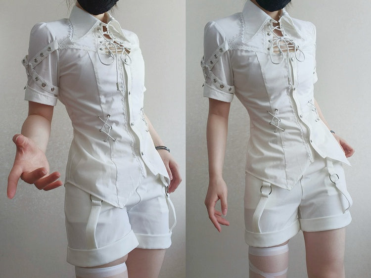 Lolita Shorts Ouji High White Waist