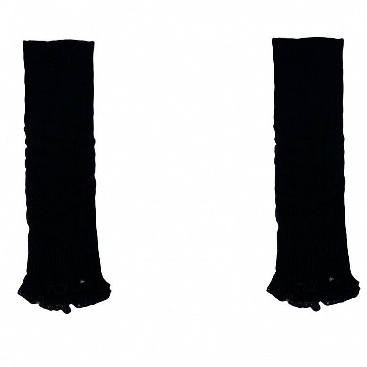 ニットブルー/イエロー/ブラック/ホワイトレッグウォーマー