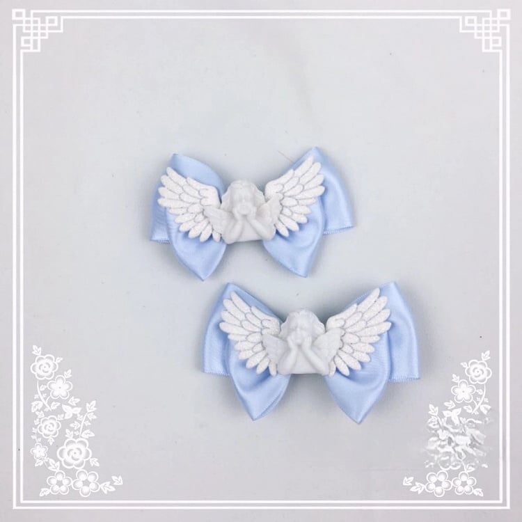 Clips Wing (Pair) Satin Celestial Hair Angel