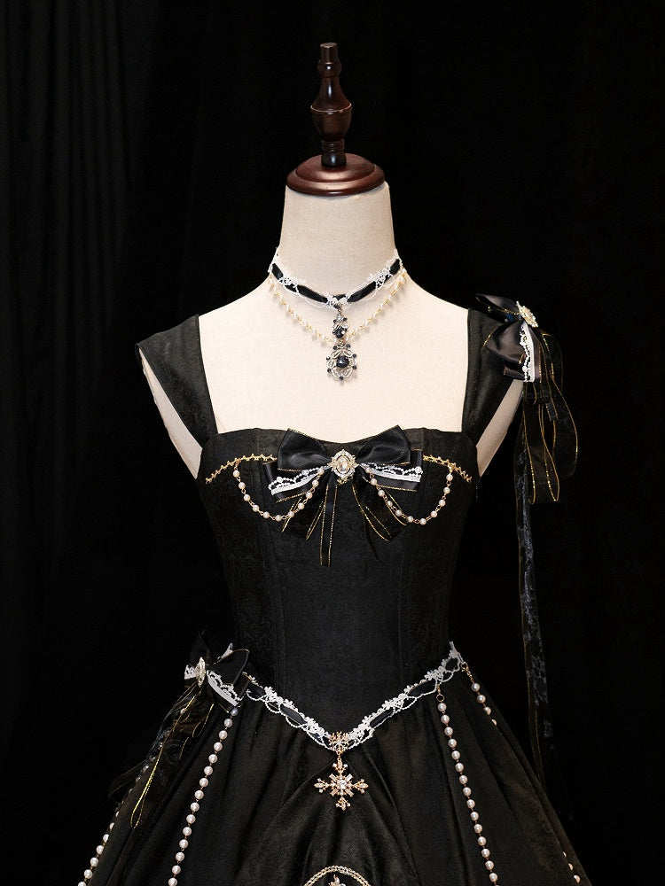 Schwarz / Dunkelblaue Halskette