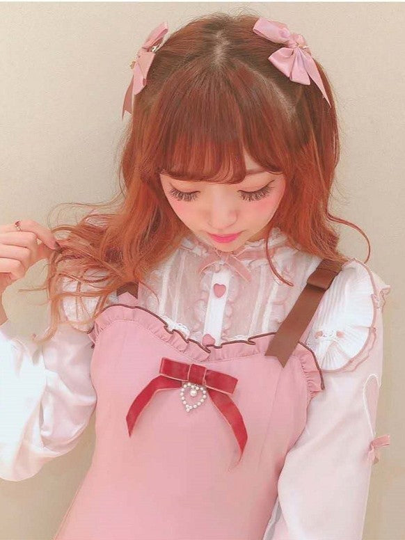 Kei 5 Large Charm Hairclip Bowknot Options Heart Jirai Color