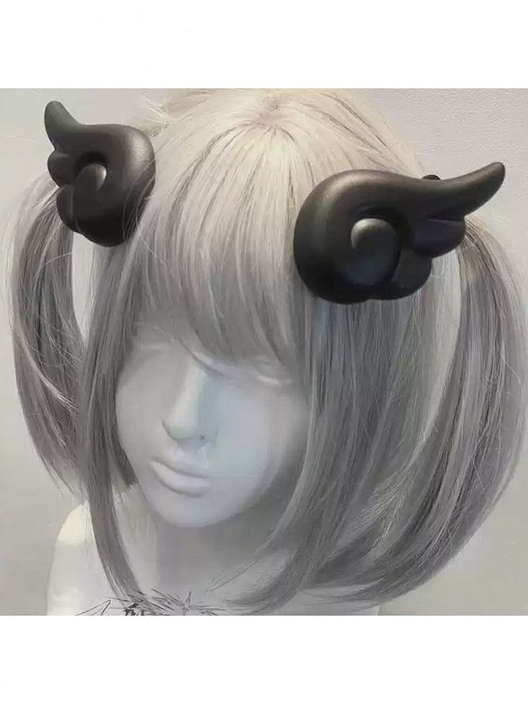 Black White Kawaii Style 3D Wing Hairclip - fallen angel