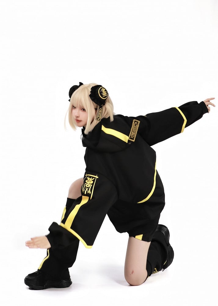 Luminous with Bun J-Fashion Set Chinese-Inspired Activewear Hair 4-Piece Futuristic Accessory