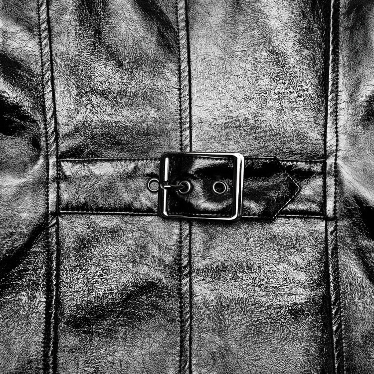 Black Coat Patent Goth Men's Long Leather