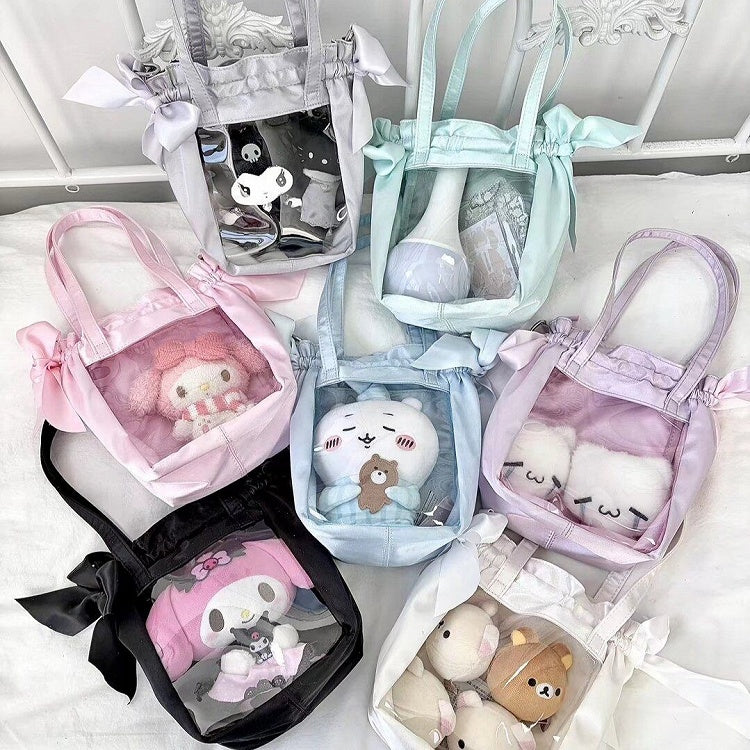 Lace Satin Silver Bag Bow Ita Daily