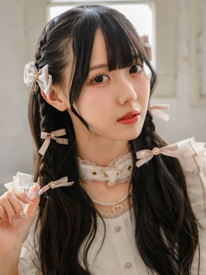 Bowknot Hair 6 Pearl Kei Clip Color Jirai Options
