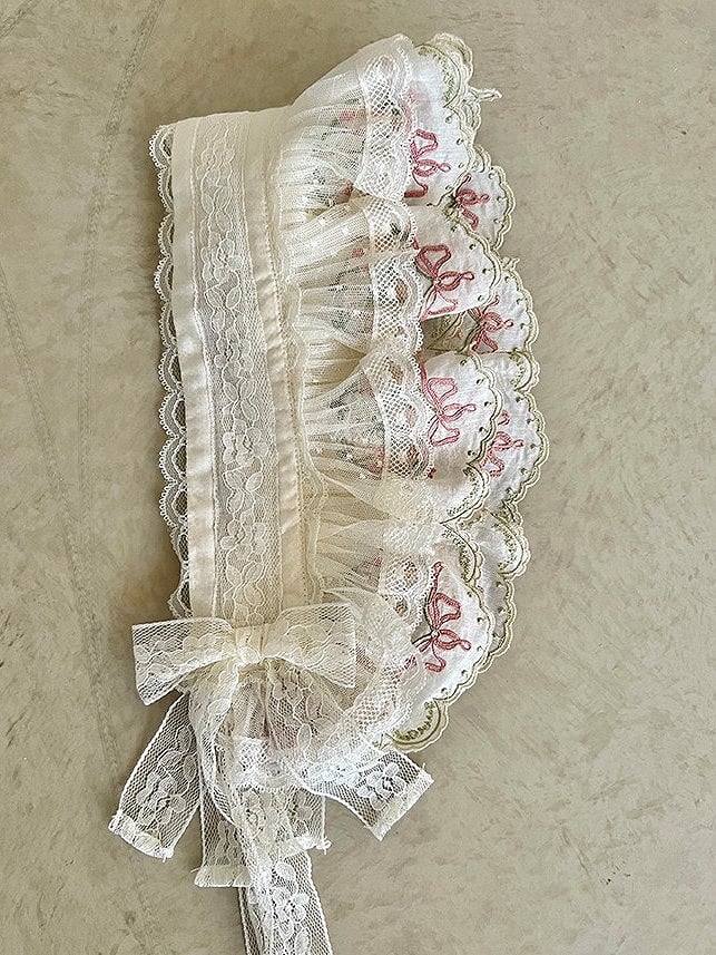 Pink/Blue/Pink Ruffled Hairband Green Elegant Lace Lolita