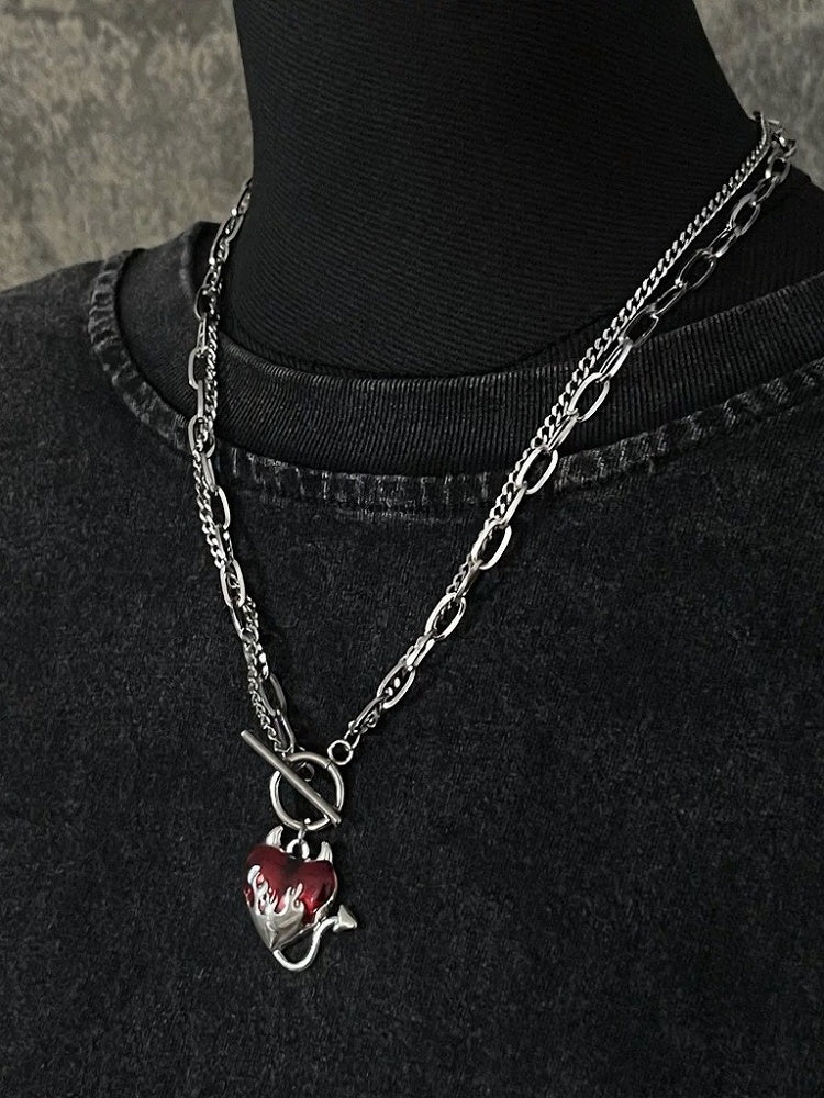Silver Heart Pendant Necklace - Strange Sugar