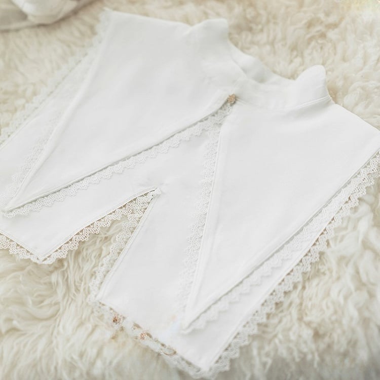 Detachable Black/White Lace Collar Edging with Lolita