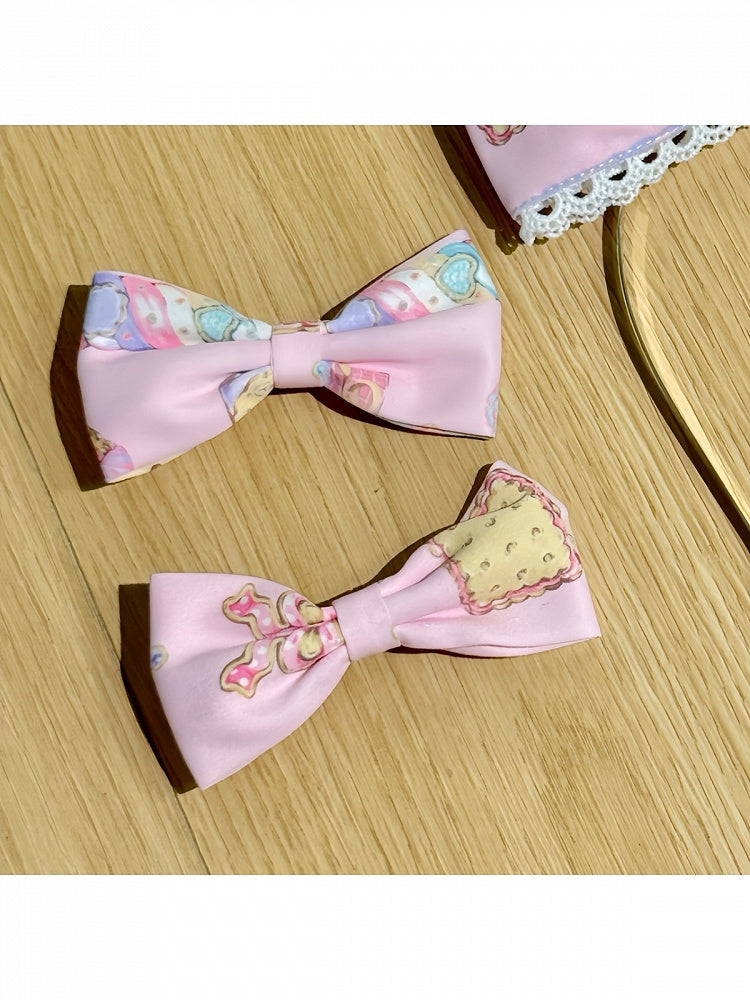 Tricolor Bow Hair Clip for Lolita Ensembles - Sweet Dream Shop