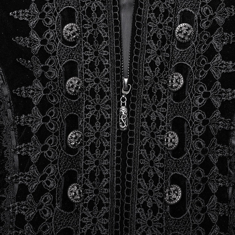Coat Symmetric Gorgeous Black Goth
