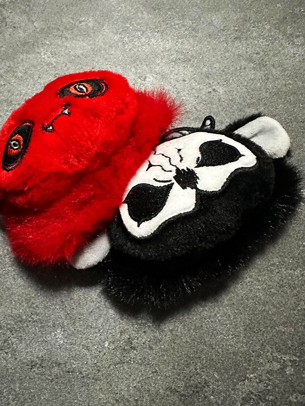 Black Gothic Hairclip Grim and Plush Reaper White