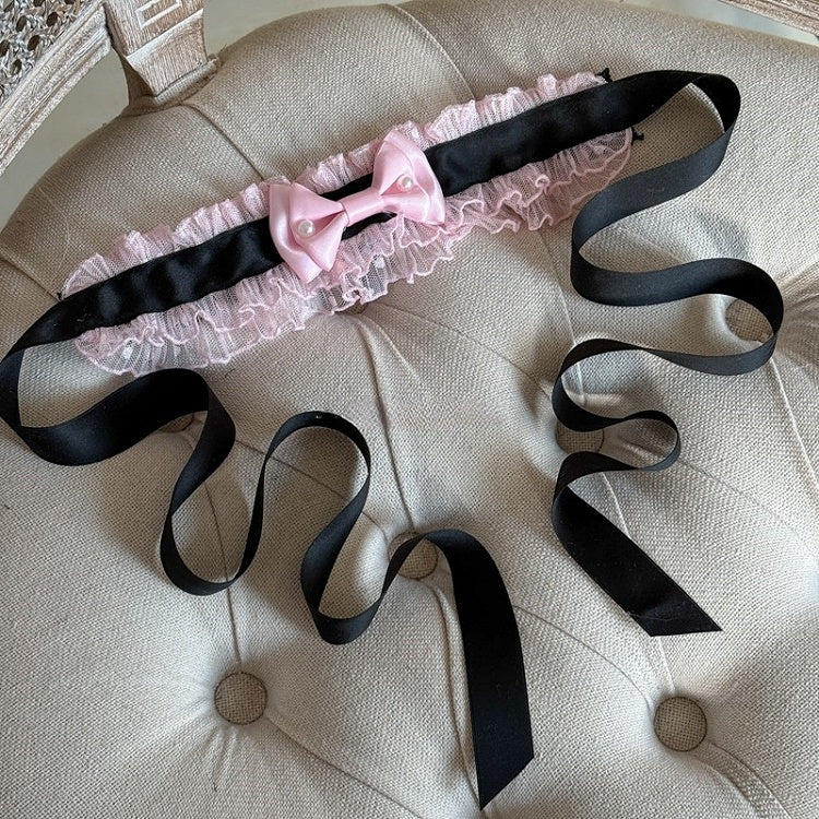 3 Decoration Sweet Bowknot Beads with Lolita Lace and Options – Choker Color