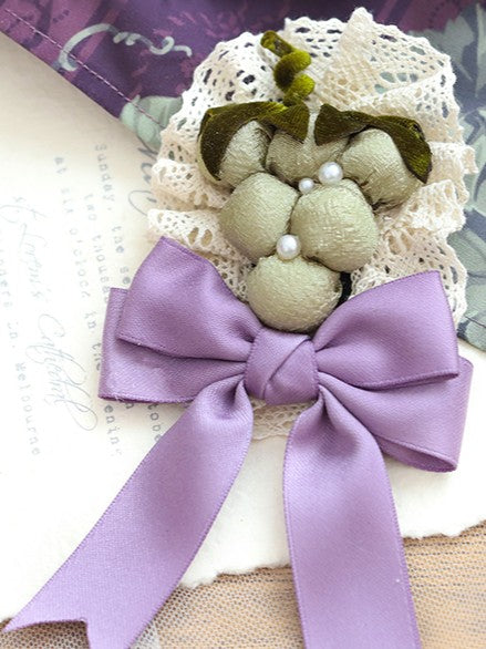 Lace Lolita Grape Hairclip/Brooch Sweet Decoration Purple/Green