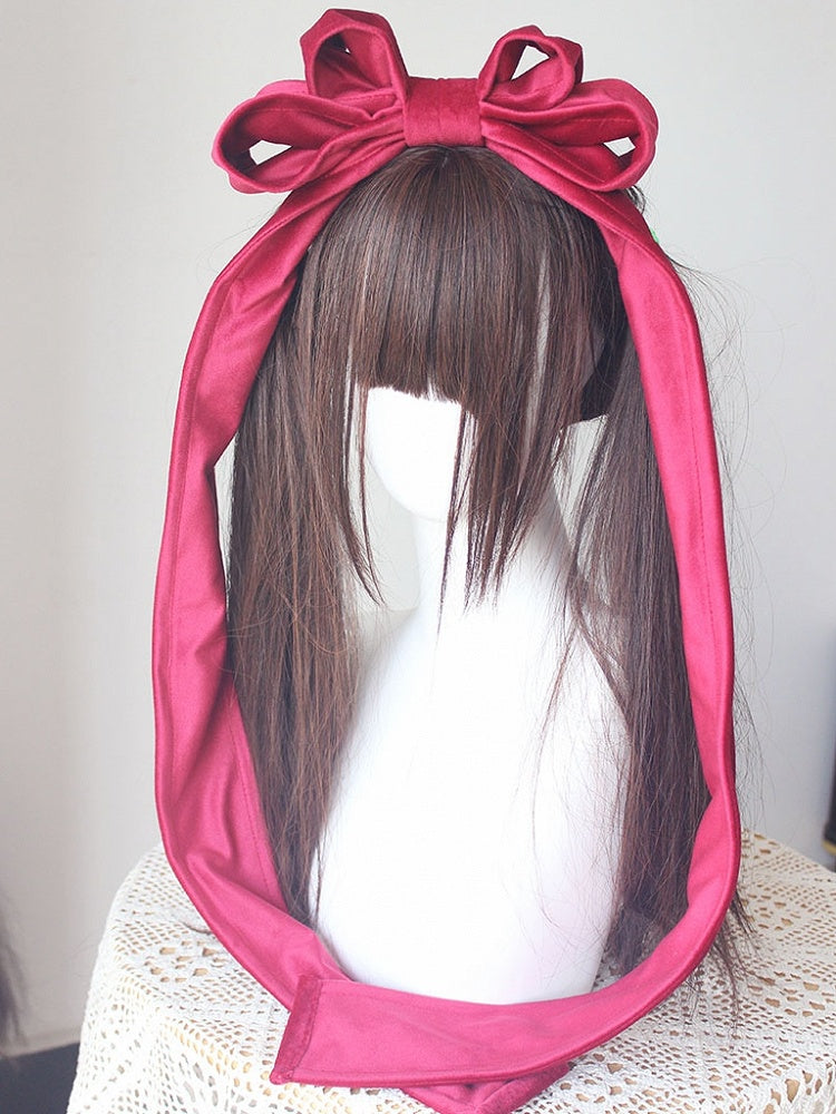 Black Velvet Oversized Big Bow Decorated KC