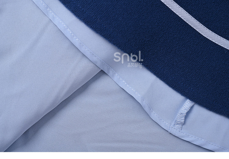 Zootopia Judy Navy Blue Fake Two-piece Preppy Style Dress with Free Waist Bag