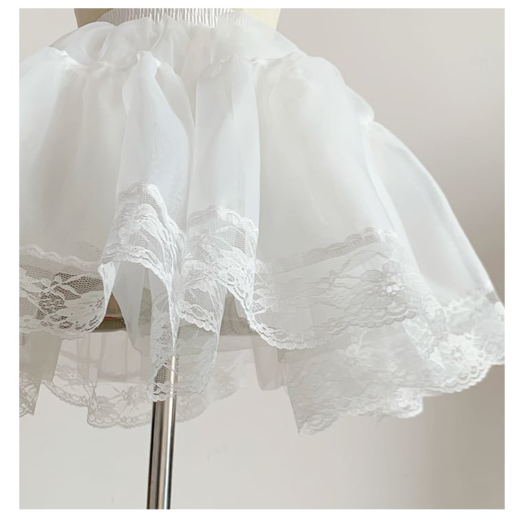 White Petticoat in 35cm, 45cm, or 55cm - With PUJI