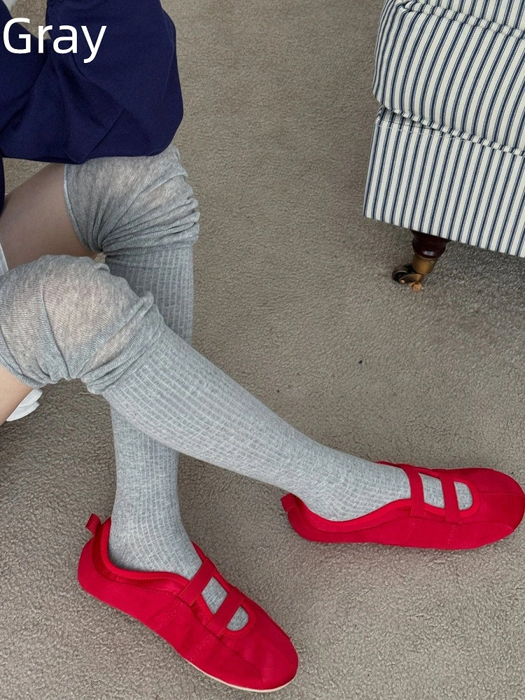 Ruched Ribbed (Sweet Versatile Style) Stockings