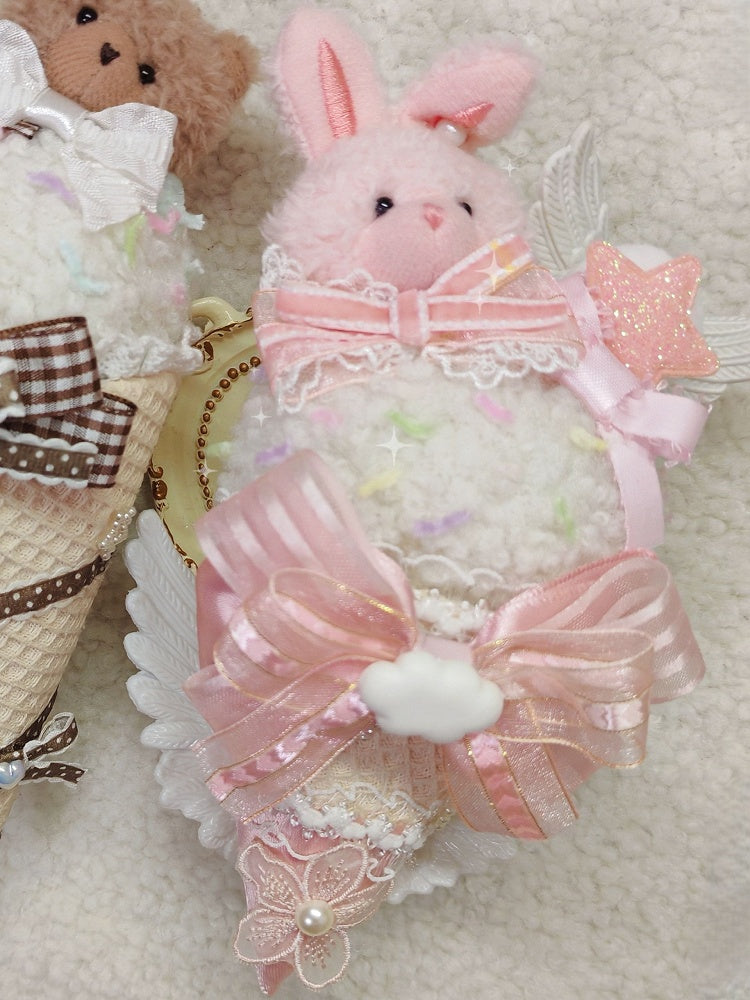 Hairclip/Brooch Cream Lolita Ice Bunny Sweet Pink