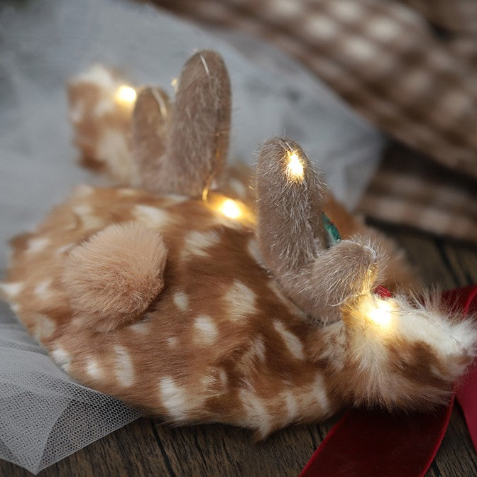 Hat Reindeer Christmas Lolita Plush Light-up Antler