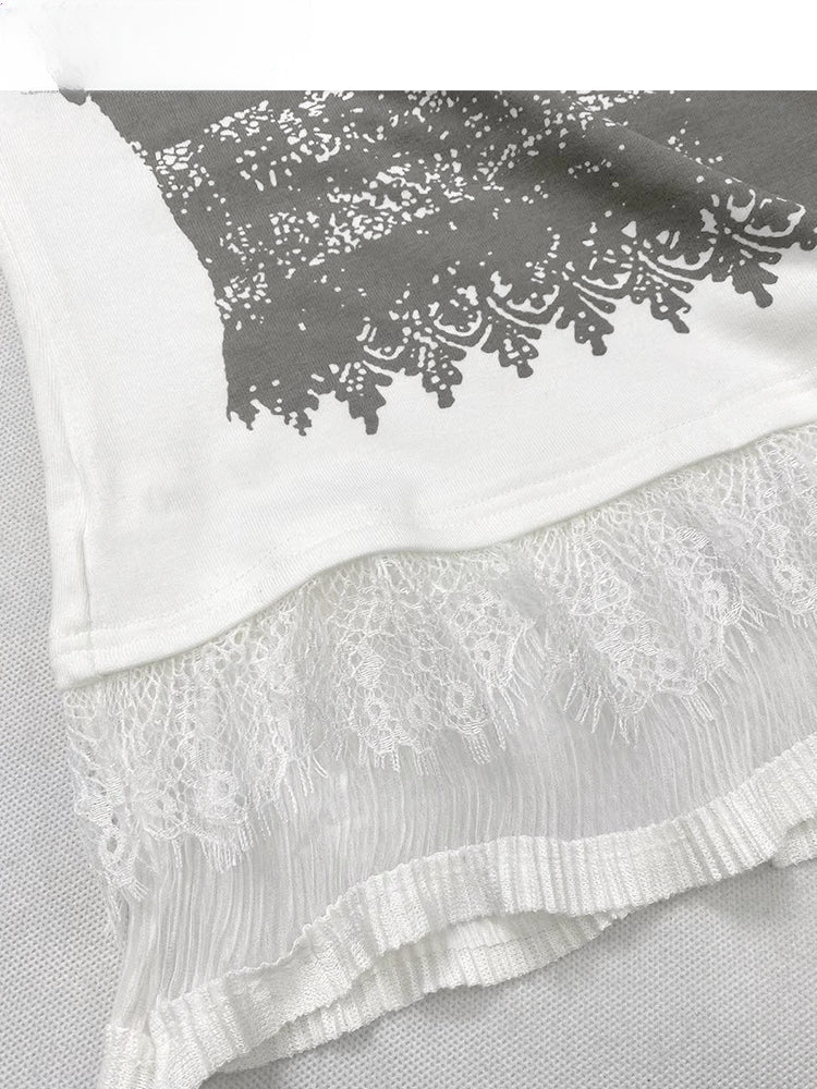 ホワイトレーストリムトップ