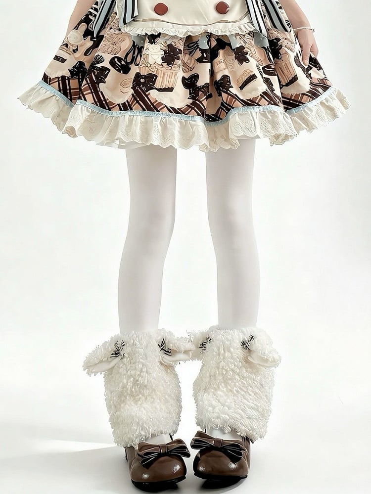 Curly Lolita Lamb Leg Fur Warmers