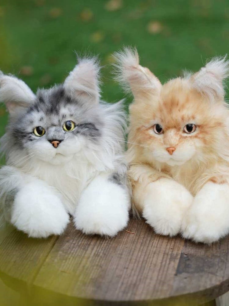 Colors 4 Realistic Backpack/Crossbody Bag Cat Plush