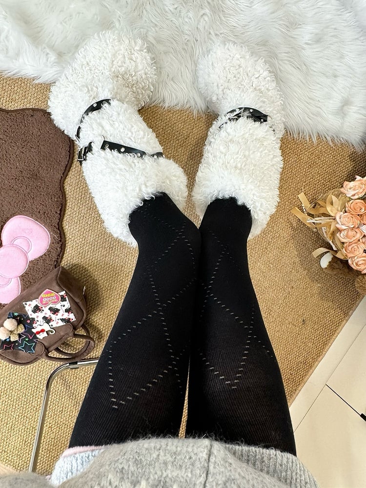 Diamond Retro Pattern Tights 6 Colors Style