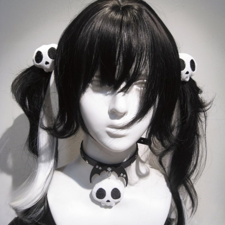 Plüsch-Skelett-Design Punk-Haarspangen