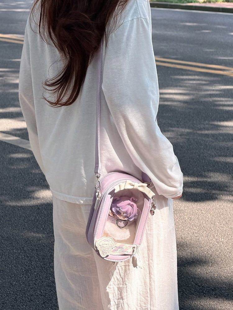 Multicolor Puppy BJD Doll Clear Window Crossbody Sack - Sugar Cube Studio