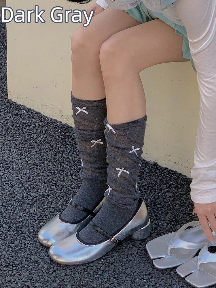 Socks Embellished Style) Casual (Sweet Calf Bows