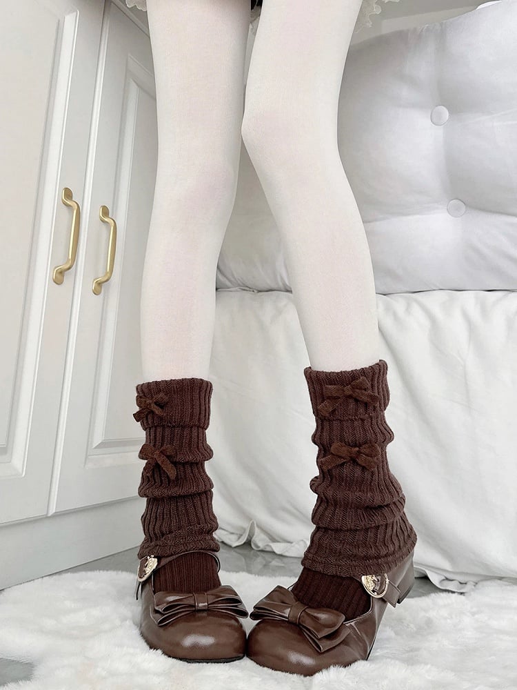 Sweet Coffee Warmers Accents Leg with (Soft Bow Ribbed Style)