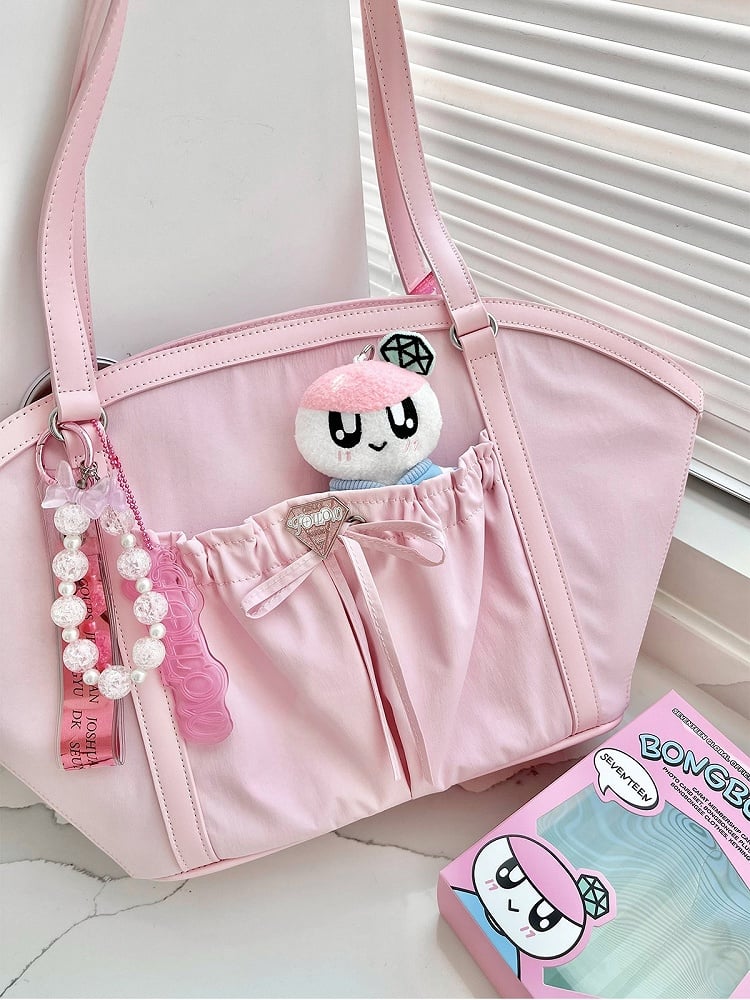 Bag Pink Shoulder Ita Fan-shaped