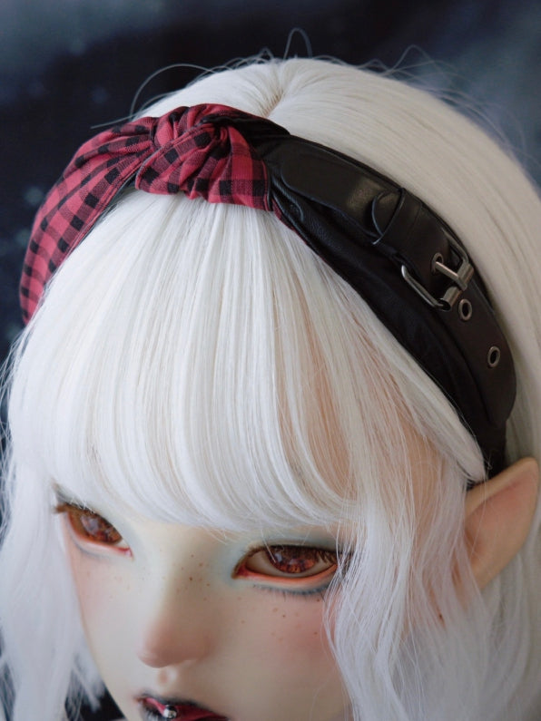 Pattern Black Design Plaid Red With And Buckle KC Knot