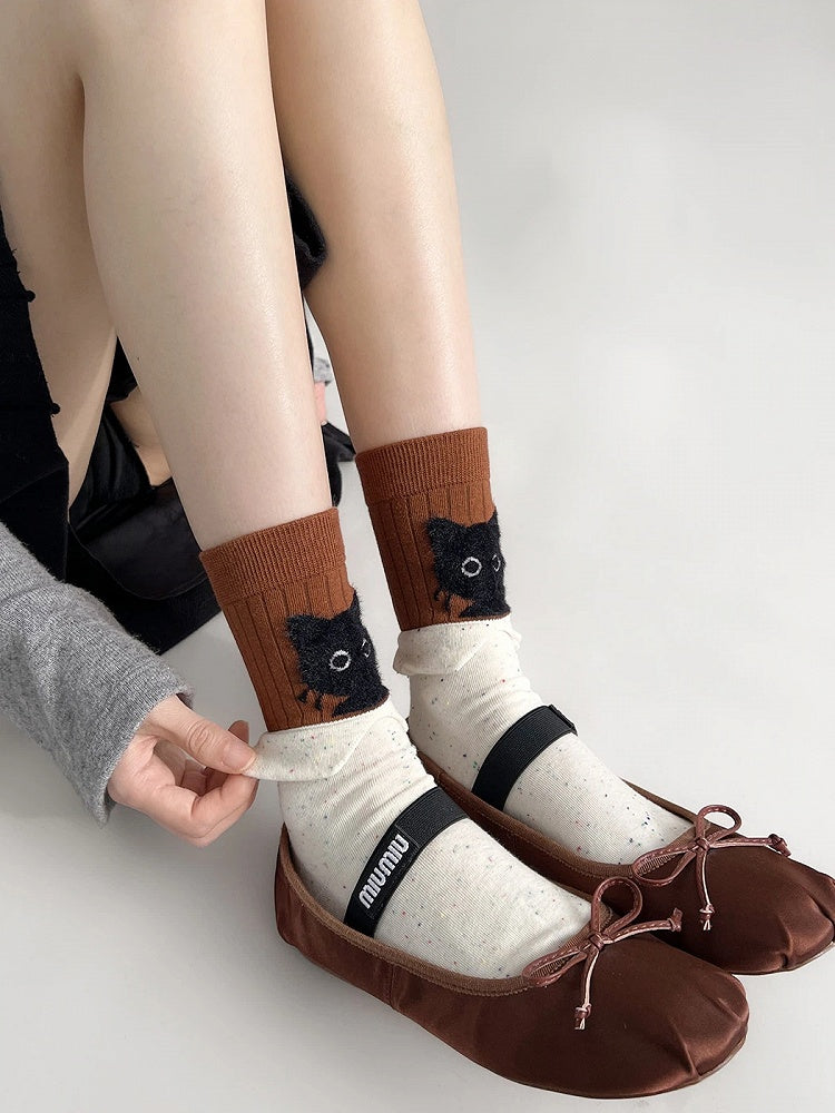 Cat Cute Colors) Ankle (2 Socks Patch