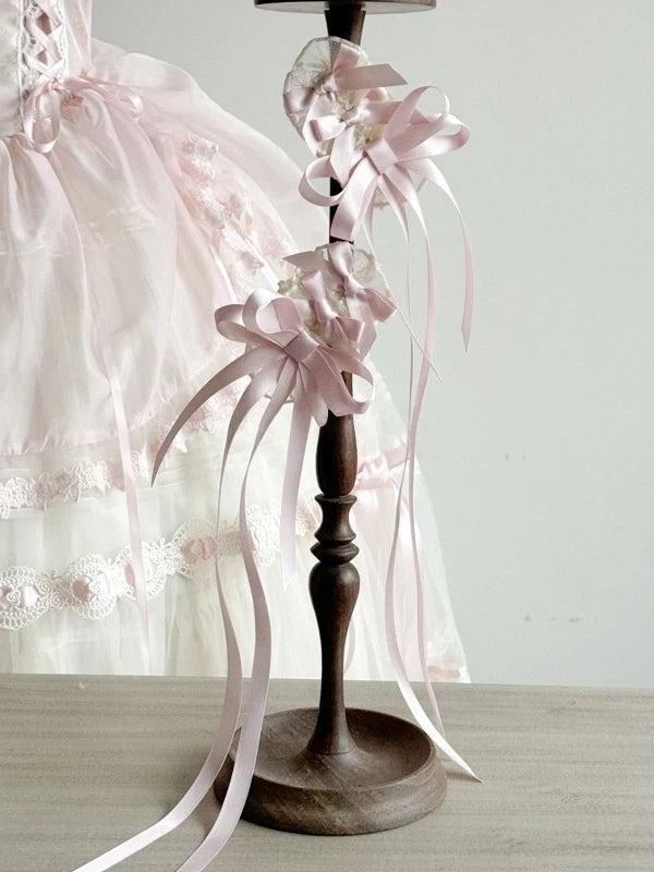 Lolita Set Hairclip Ribbon Sweet
