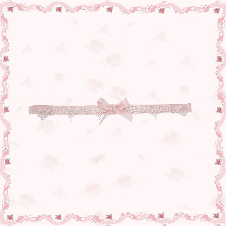 Pink Choker Necklace - Mademoiselle Pearl