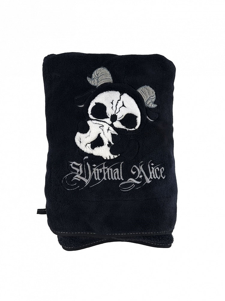 and Bath White Towel Grim Gothic Reaper Black